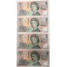 AUSTRALIA 1992 . FIVE 5 DOLLAR BANKNOTES . COLE/FRASER . CONSECUTIVE FOUR